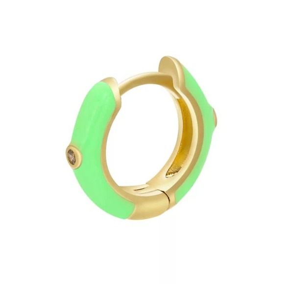 14k Huggie Gold Hoop Earrings|Message for Color - Picture 4 of 7